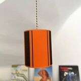 Orange and brown seventies pendant light