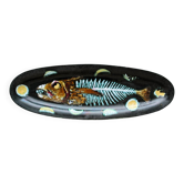 Fish dish, 1950s, in Vallauris ceramic, signed Humblot