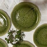 Set of 5 Choisy le Roi 19th century majoline plates