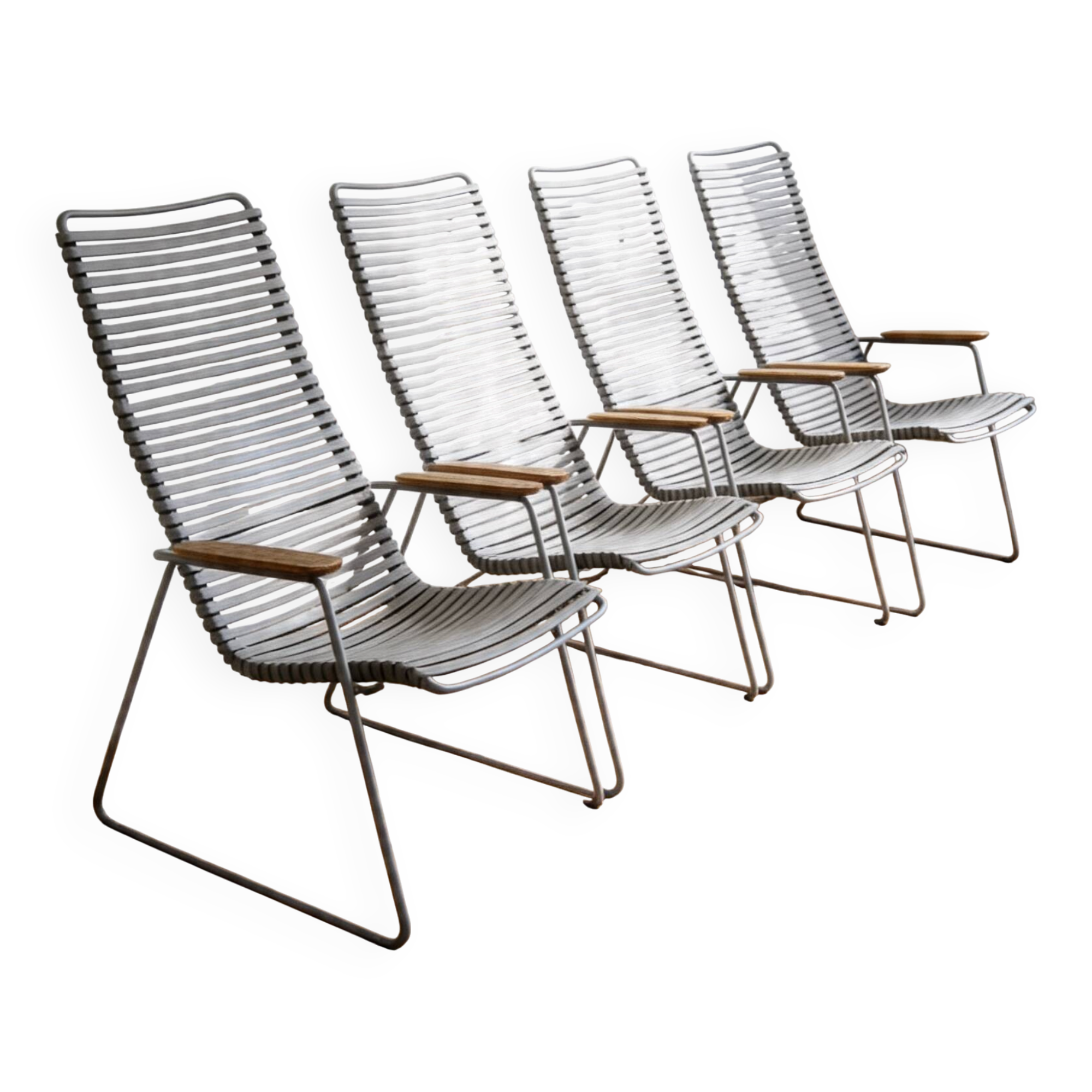 Set of 4 Lounge Chairs Click System