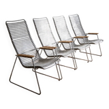 Set of 4 Lounge Chairs Click System