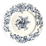 Longchamp ironstone dinner plate, "Ribbons" service