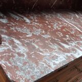 Oak and marble chest of drawers