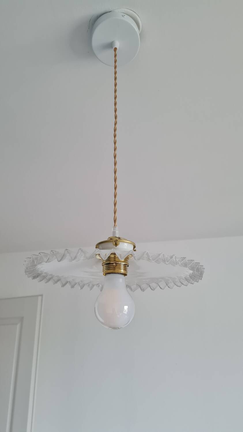Vintage opaline chandelier