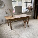 1950s oak butcher's farm table