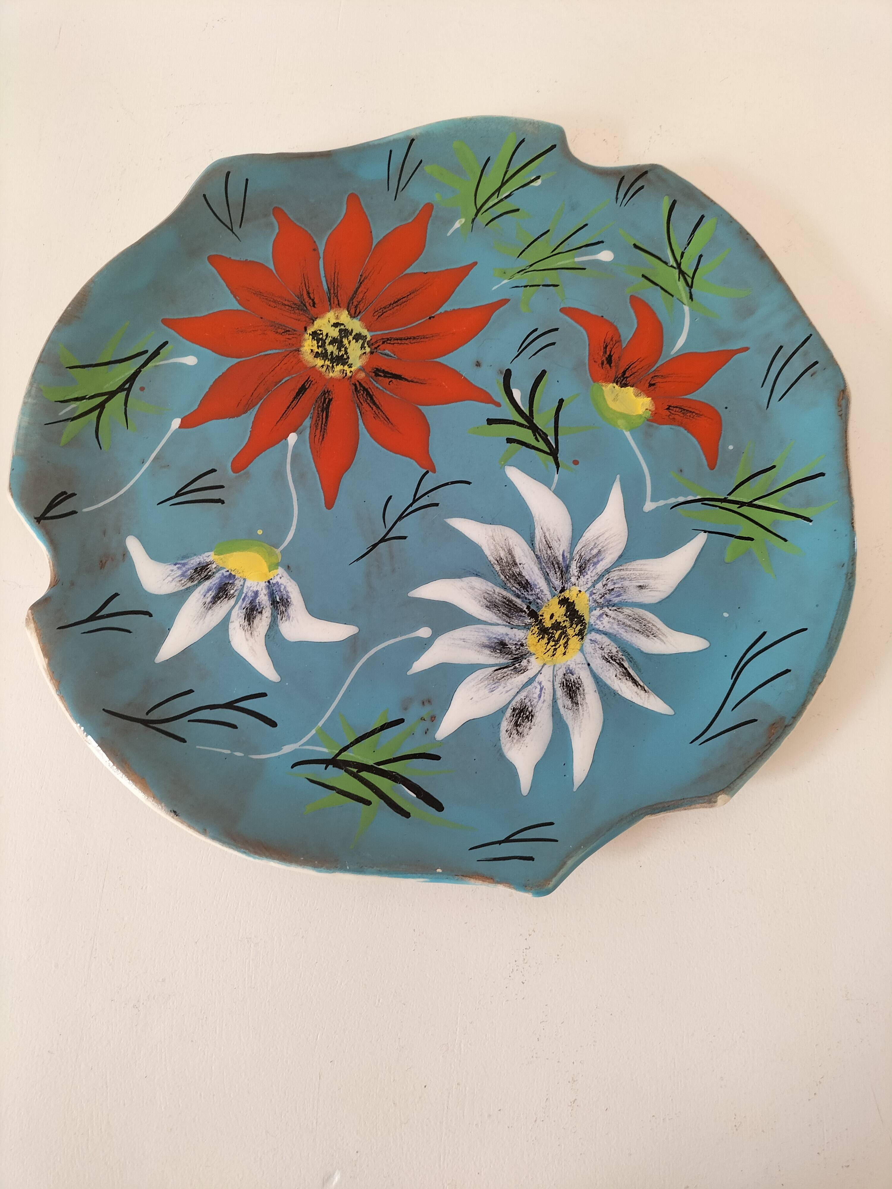 Glazed earthenware dish in the style of Bresse pottery