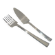 2-piece fish serving set, silver-plated metal, Christofle Concorde goldsmith