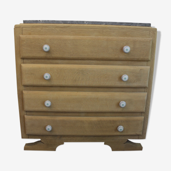 Vintage chest of drawers in raw wood