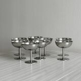 8 stainless steel metal footed bowls