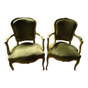 Paire de fauteuils cabriolet - style louis