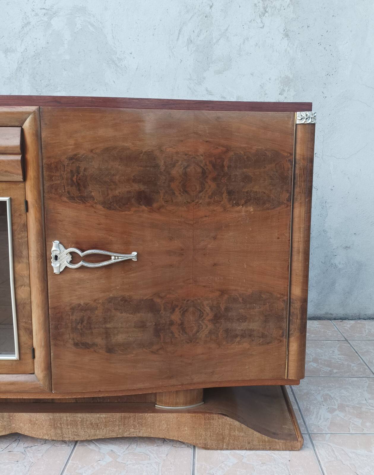 Art Deco walnut burl enfilade