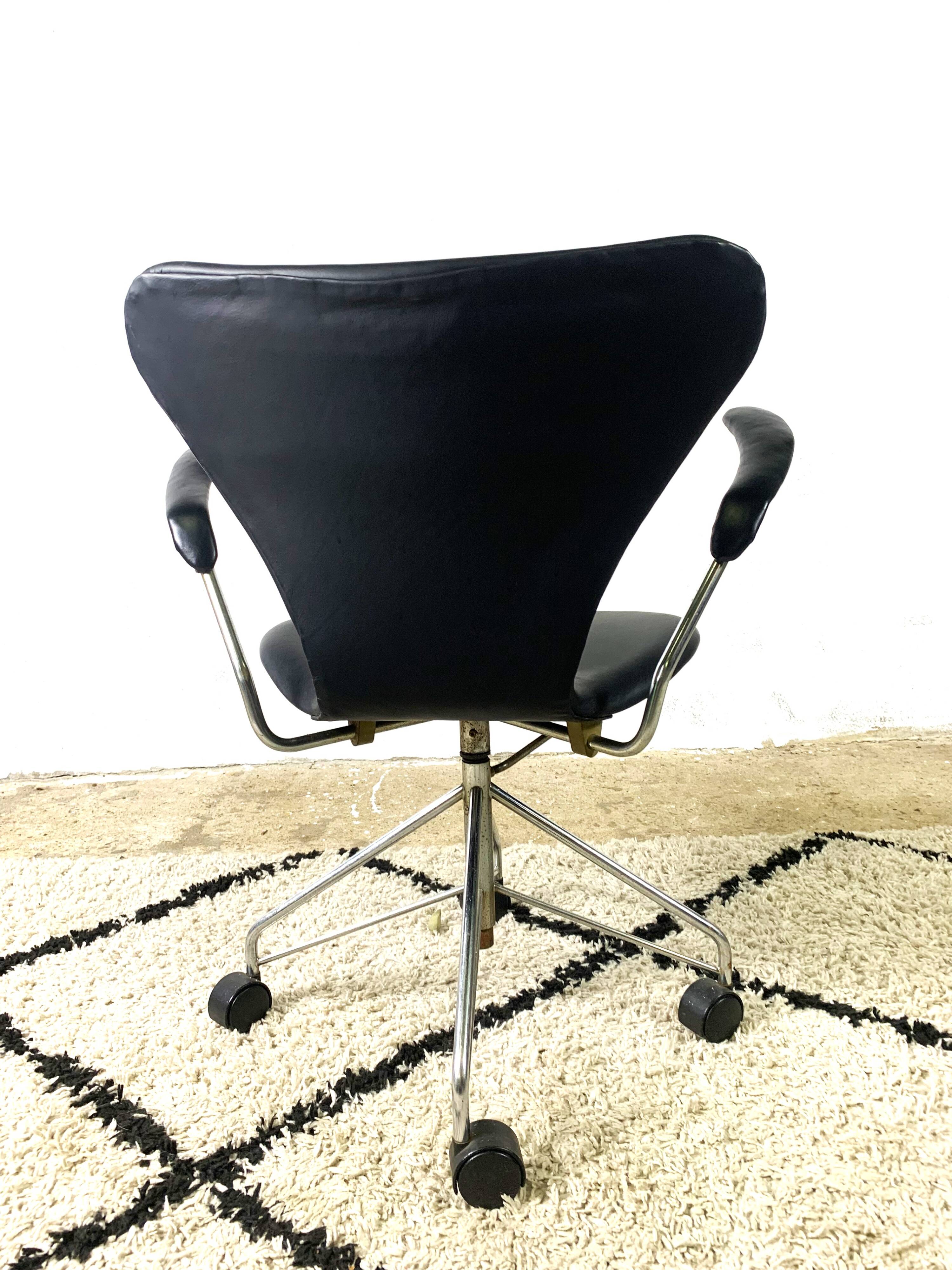 Seven Office Chair by Arne Jacobsen for Fritz Hansen, Denmark, 1960s