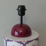 Ceramic lamp stand with floral pattern of Art Nouveau inspiration, 1960-1970