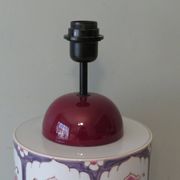 Ceramic lamp stand with floral pattern of Art Nouveau inspiration, 1960-1970