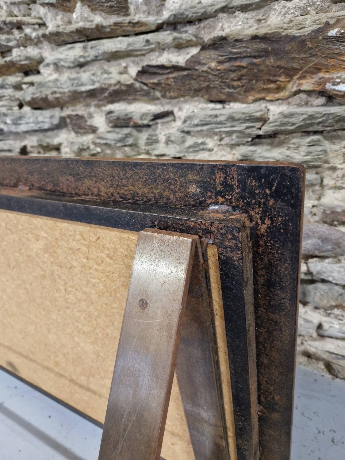 Ceramic and metal coffee table from the 60s Vallauris style