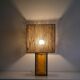 Scandinavian lamp in rosewood and glass 1970