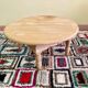 Round cedar wood table