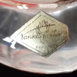 Vase of the crystal factory of Vannes le Châtel - " Verticalized cornucopia " - 70s