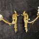 Art Nouveau Bronze Brass Wall Lights Louis XV Style