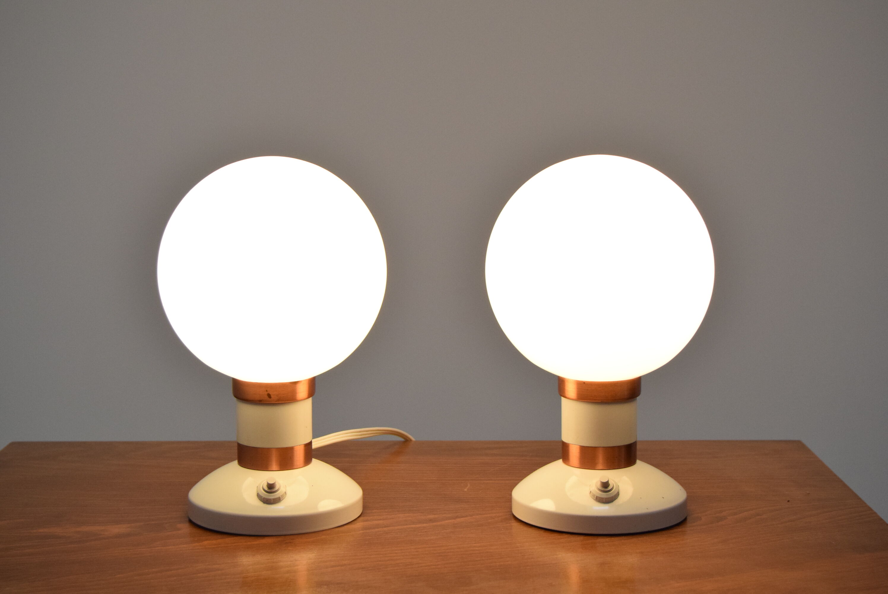 Mid-century pair of table lamps Drukov,1970‘s