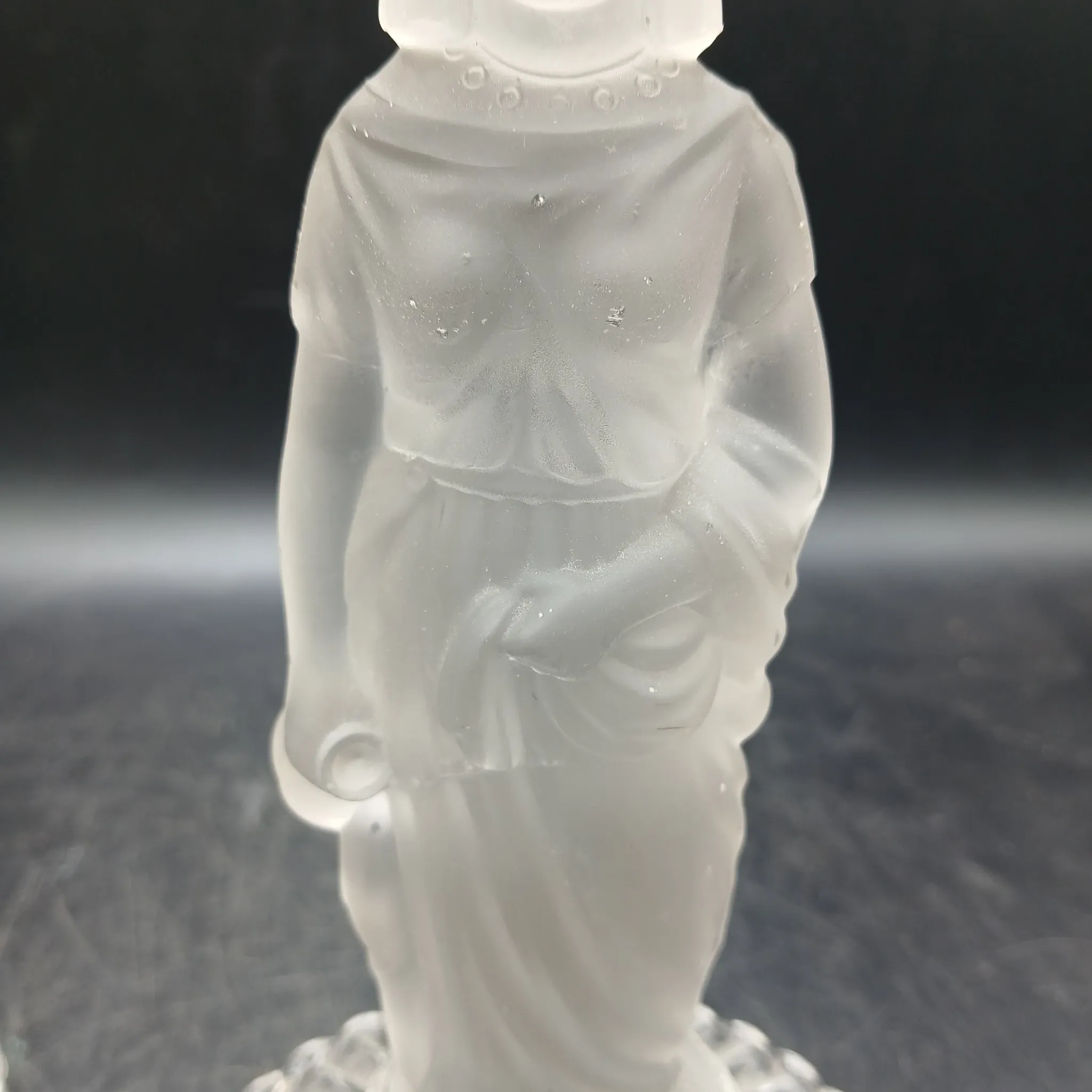 Pair of crystal candlesticks - Portieux - Water carriers - 1900