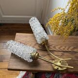 1960s Tulip wall sconce in brass and glass