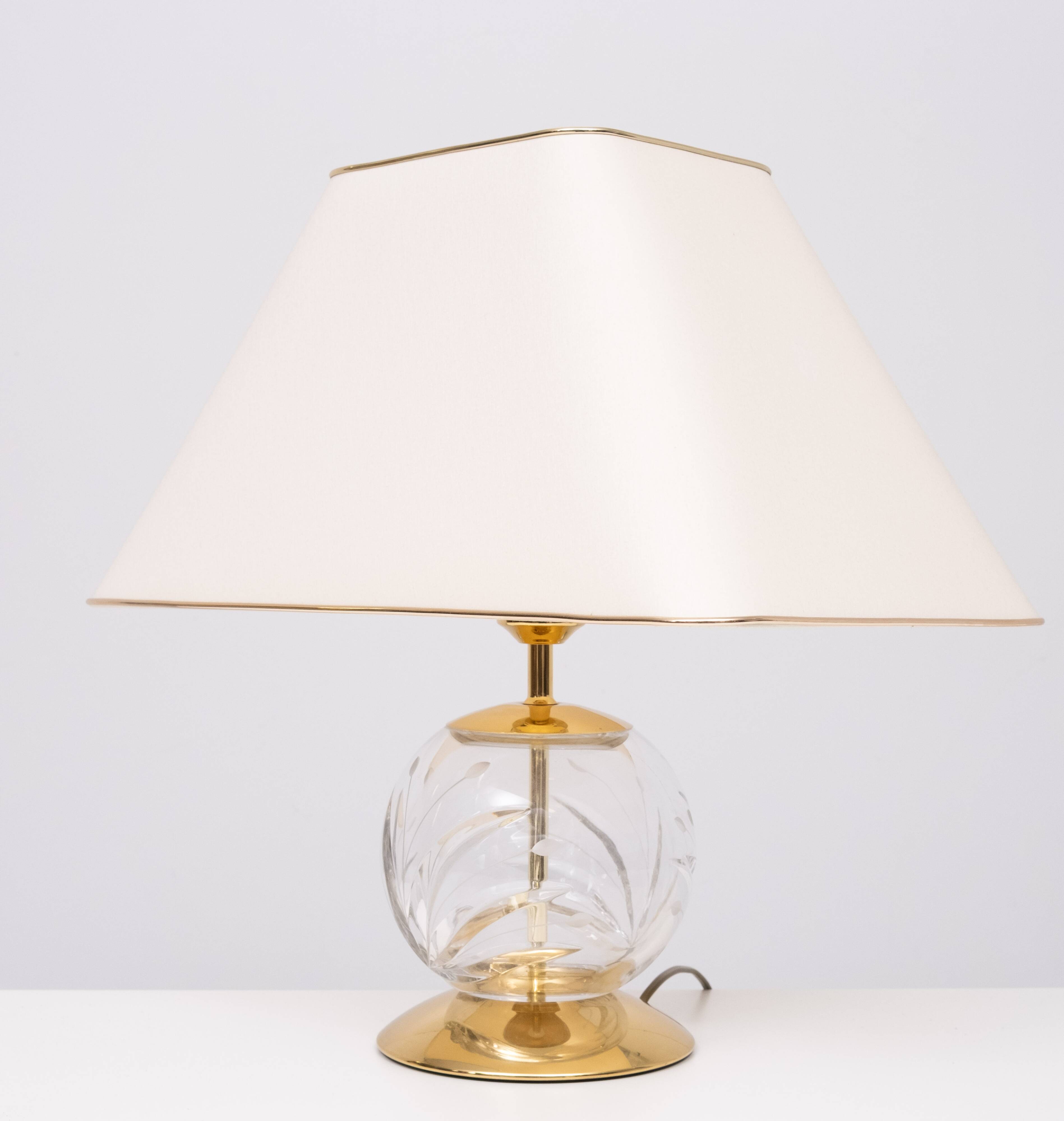 Crystal Ball Table lamp Hollywood Regency Germany 1970s