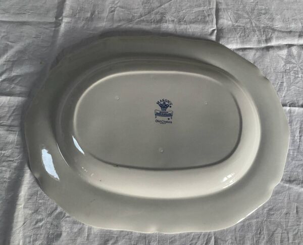 Grand plat ovale Old Chelsea Mason’s ancien
