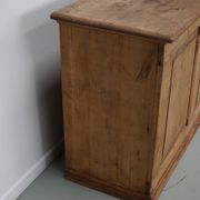 Vintage rustic German pine apothecary cabinet / shop counter, 1930s