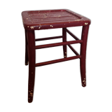 Red curved square stool