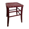 Tabouret carré courbé rouge