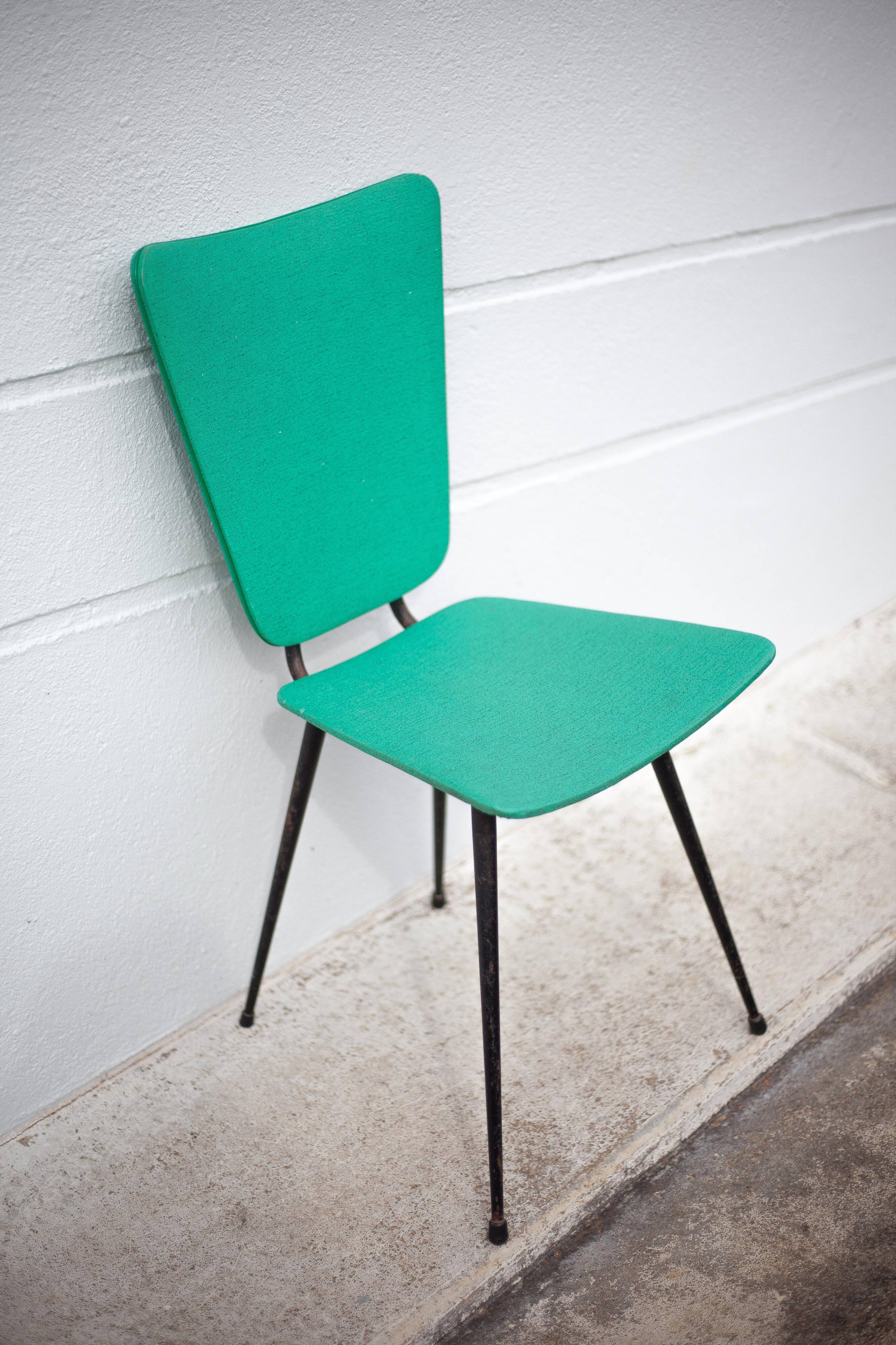 Chair in green skaï, 50