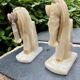 Pair of onyx bookends horse 1960s Italy vintage