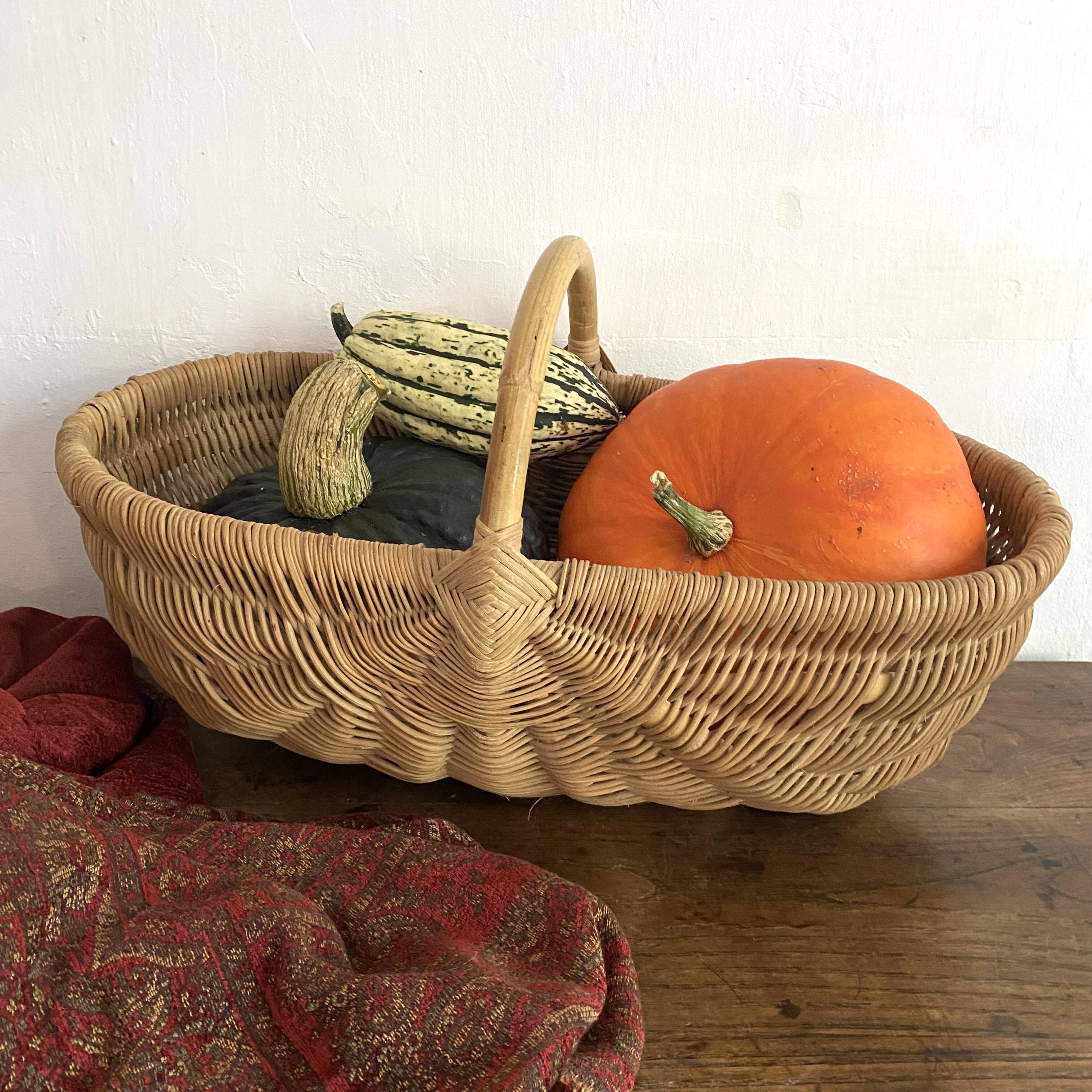 Grand panier ovale clair