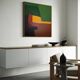 Soothing abstract canvas "Green Palette" 80x80cm