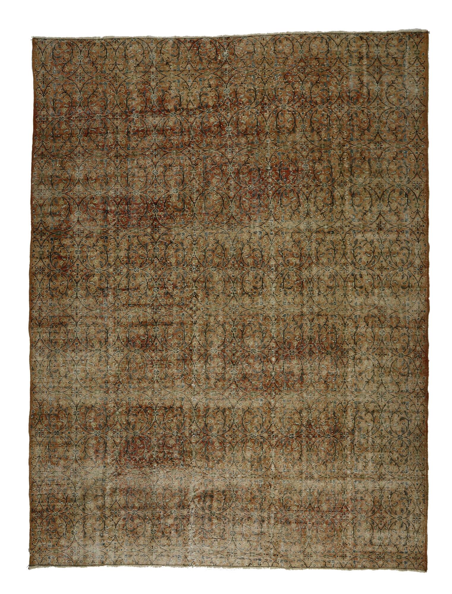 Turkish Anatolian Handmade Vintage Rug 296 cm x 220 cm