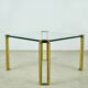 GLASS & BRASS coffee table by Peter Ghyczy, 1970s