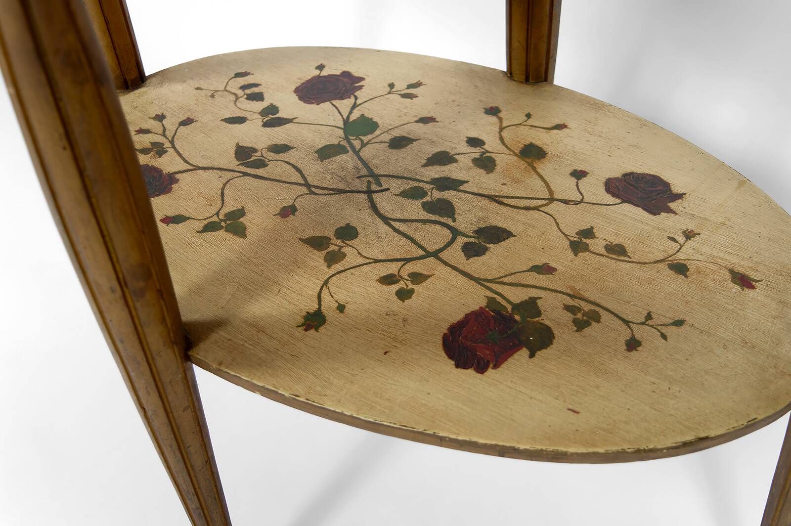 Art Deco gueridon with painted and gilded floral decoration, France – Circa 1920