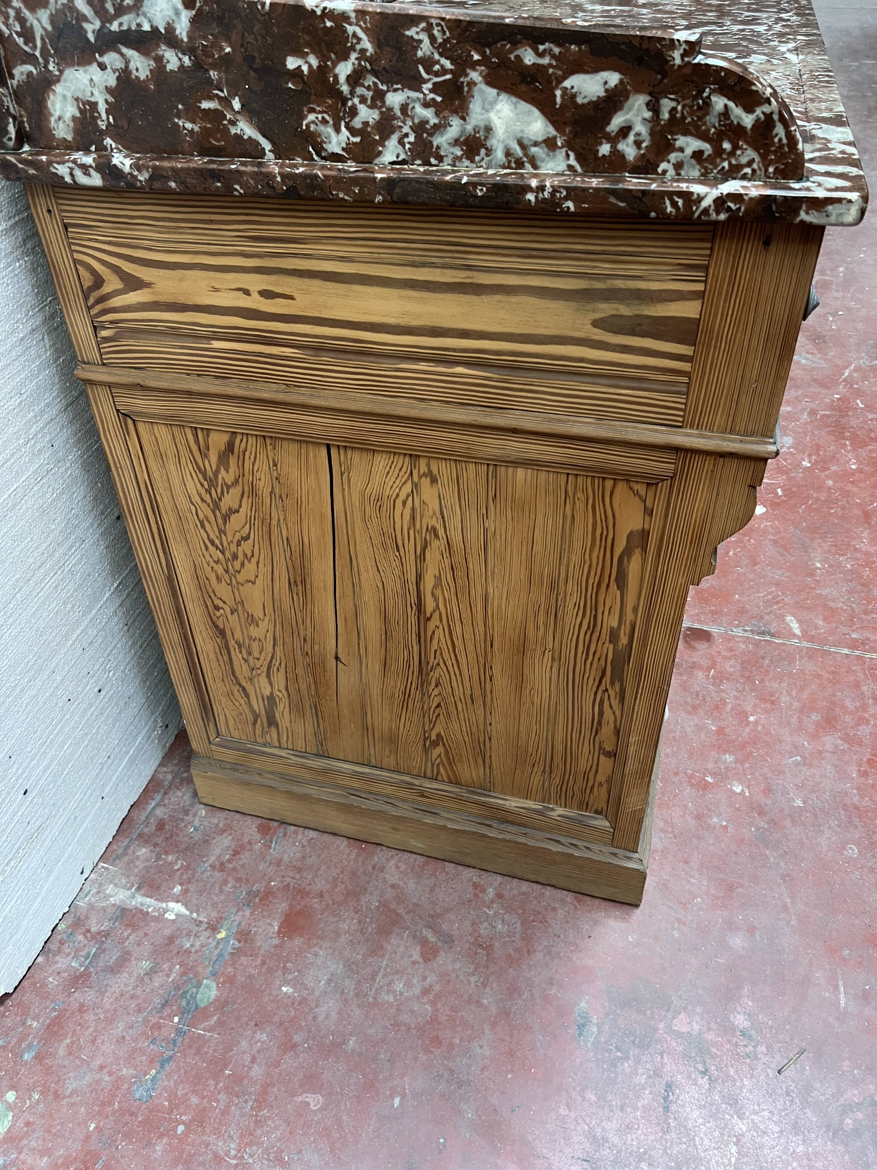 20th century solid fir washbasin unit