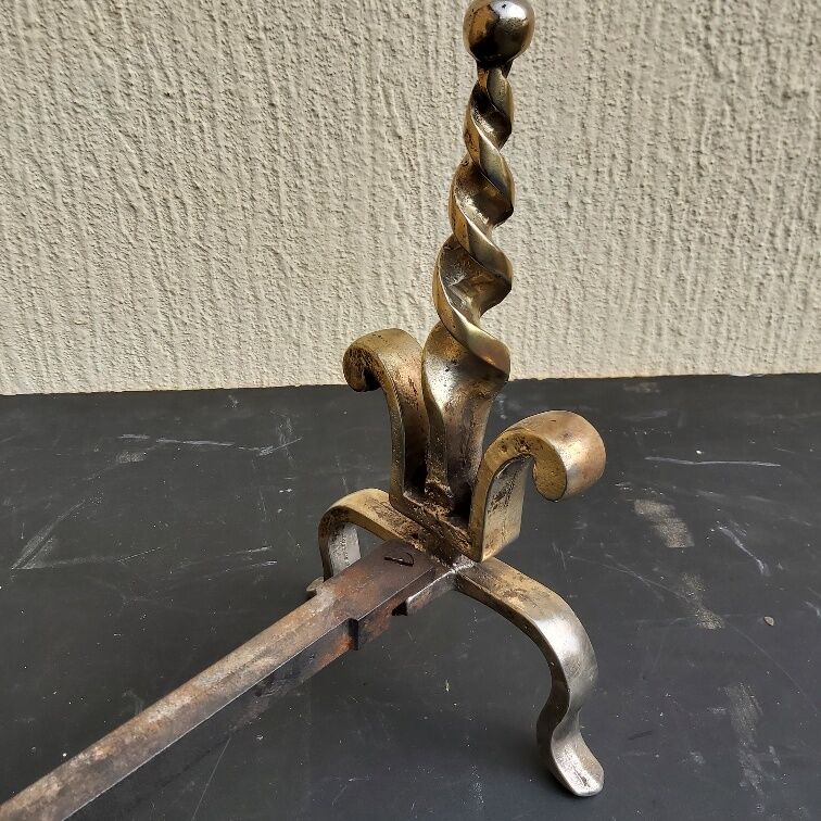 Pair of old bronze channels