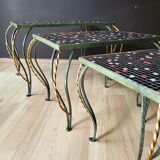 Tables Gigognes Fer forgé Vintage 60'70'