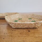 Duo raffia baskets