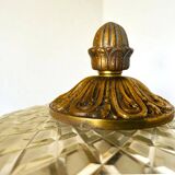 Ornate glass and brass wall or ceiling lamp
