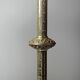Large pair of antique gilded bronze candlesticks, Gothic style from the 19th century.