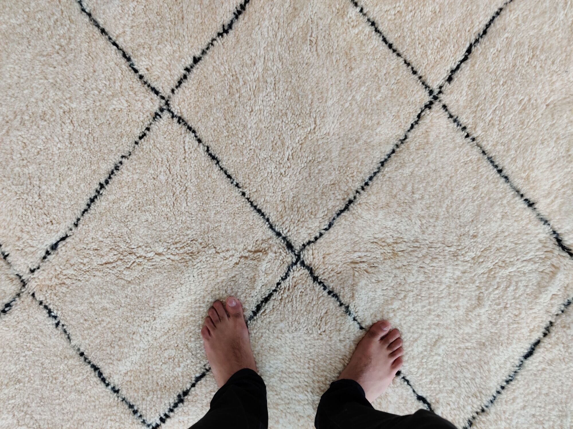 Tapis berbère beni ouarain losange 205x315 cm