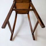 High chair in varnished wood 50s