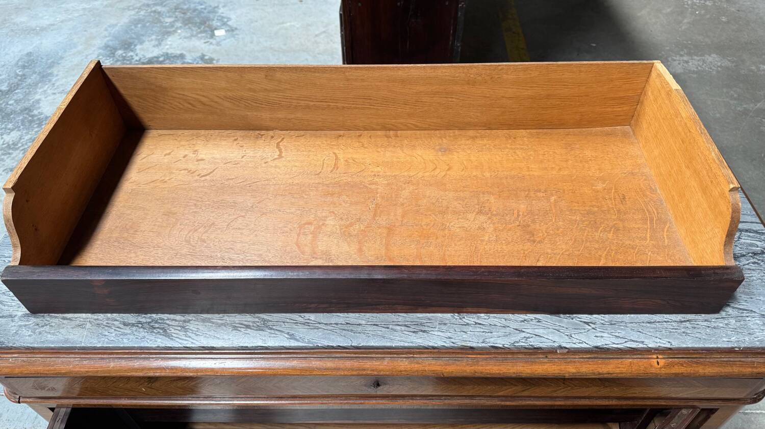 Antique chest of drawers with marble top