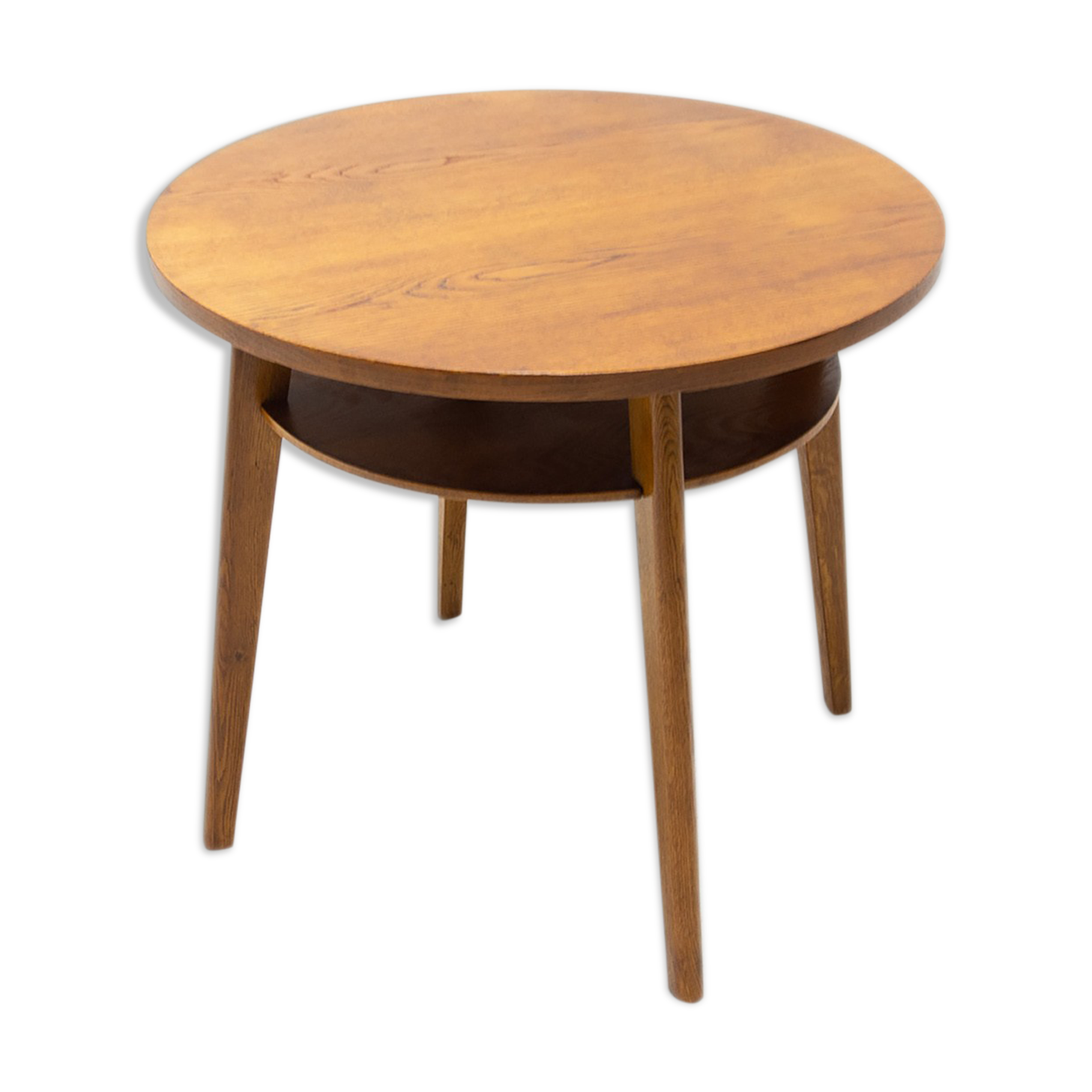 Fully restored oak coffee table, Czechoslovakia, 1960´s