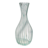 Vase / carafe en verre rayé des années 1950