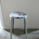 Tabouret haut d'atelier Nicolle en métal gris